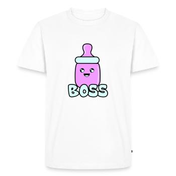 patron de biberon 02 - T-shirt Premium bio Homme - blanc - Devant - Nico (187cm)