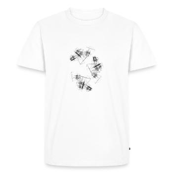 Cubes abstraits - T-shirt Premium bio Homme - blanc - Devant - Nico (187cm)