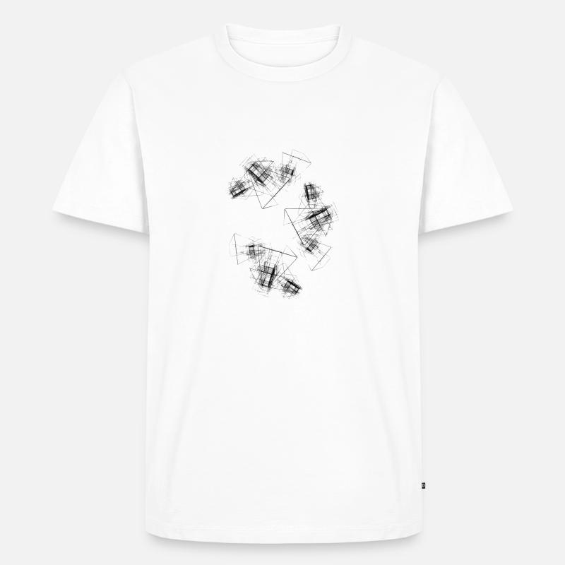 Abstrakte Würfel - Männer Premium Bio T-Shirt - Weiß