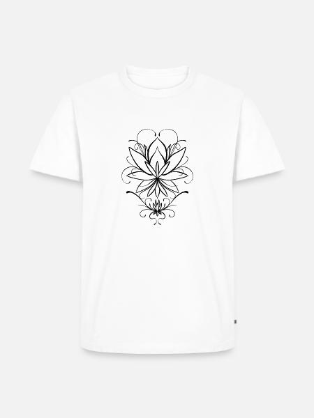 Blumenranke Pflanze Blüte - Männer Premium Bio T-Shirt - Weiß