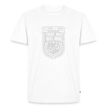 I came saw forget - Men's Premium Organic T-Shirt - white - Front - Nico (187cm)