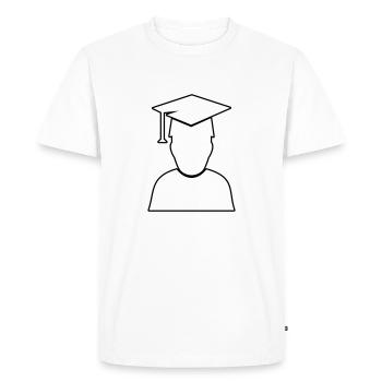 Diplôme d’étudiant - T-shirt Premium bio Homme - blanc - Devant - Nico (187cm)