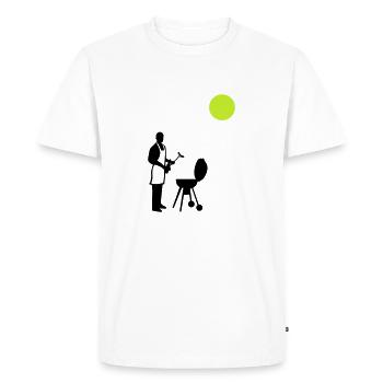 Barbecuing Summer - Men's Premium Organic T-Shirt - white - Front - Nico (187cm)