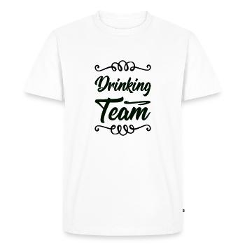 drinking team - Men's Premium Organic T-Shirt - white - Front - Nico (187cm)