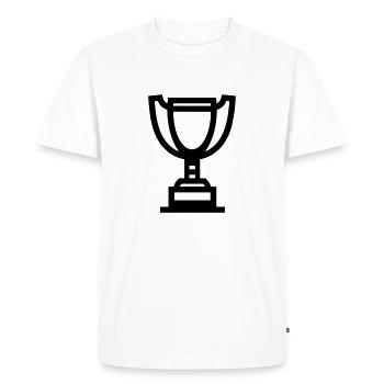trophy - Men's Premium Organic T-Shirt - white - Front - Nico (187cm)