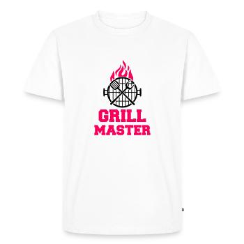Maître du gril - T-shirt Premium bio Homme - blanc - Devant - Nico (187cm)