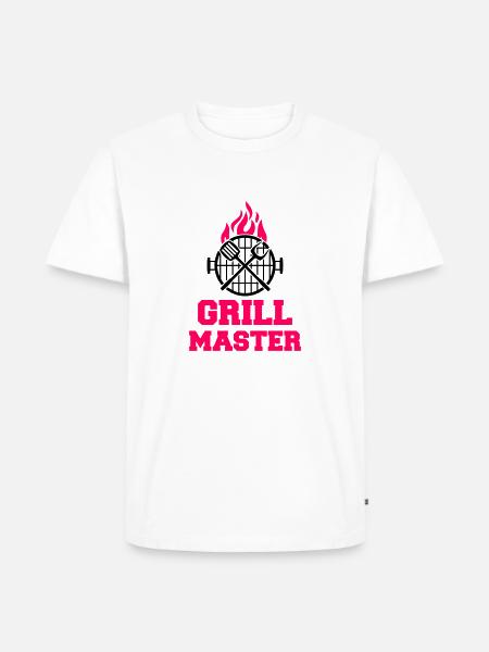 Grill Master - Men's Premium Organic T-Shirt - white