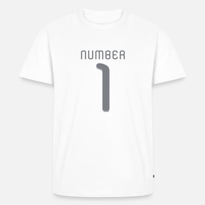 Nummer eins ☝ - Männer Premium Bio T-Shirt - Weiß