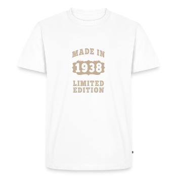 Original 1938 Vintage Vintage Retro Birthday - Men's Premium Organic T-Shirt - white - Front - Nico (187cm)