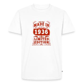1936 anniversaire 1936 né en 1936 anniversaire - T-shirt Premium bio Homme - blanc - Devant - Nico (187cm)