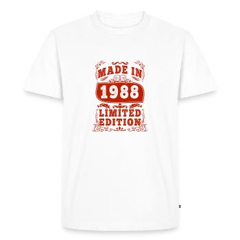 1988 anniversaire 1988 né en 1988 anniversaire - T-shirt Premium bio Homme - blanc - Devant - Nico (187cm)