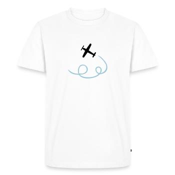 Airplane - Men's Premium Organic T-Shirt - white - Front - Nico (187cm)