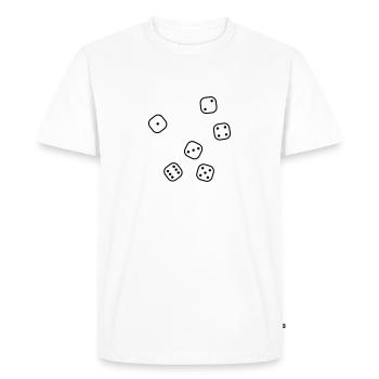 Dice, jeu, jeux, rasino - T-shirt Premium bio Homme - blanc - Devant - Nico (187cm)
