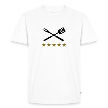 BBQ barbecue - Men's Premium Organic T-Shirt - white - Front - Nico (187cm)