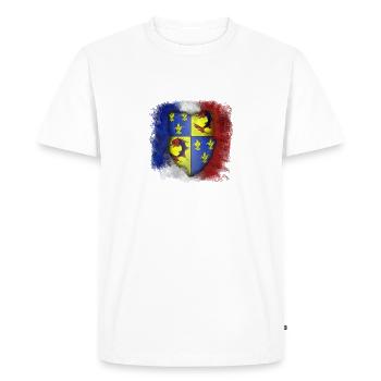 Dauphiné - T-shirt Premium bio Homme - blanc - Devant - Nico (187cm)