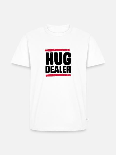 Hug Dealer - Männer Premium Bio T-Shirt - Weiß
