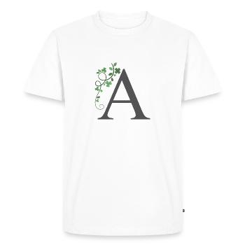 A avec trèfles - T-shirt Premium bio Homme - blanc - Devant - Nico (187cm)