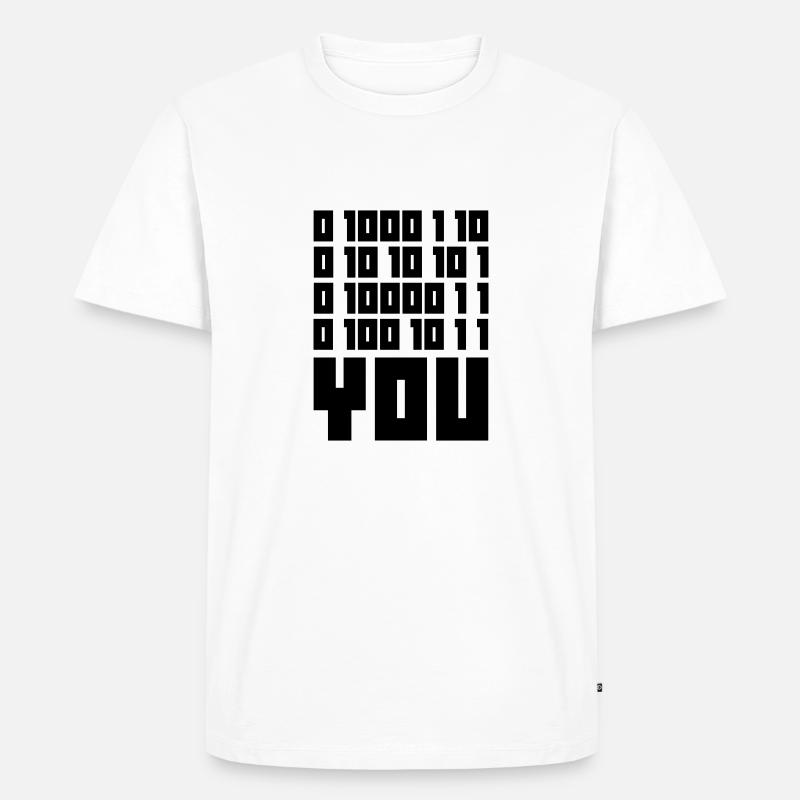 FUCK YOU - Binary code - Men's Premium Organic T-Shirt - undefined
