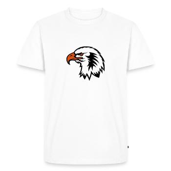 eagle head eagle drawing cartoon face 702 - Men's Premium Organic T-Shirt - white - Front - Nico (187cm)