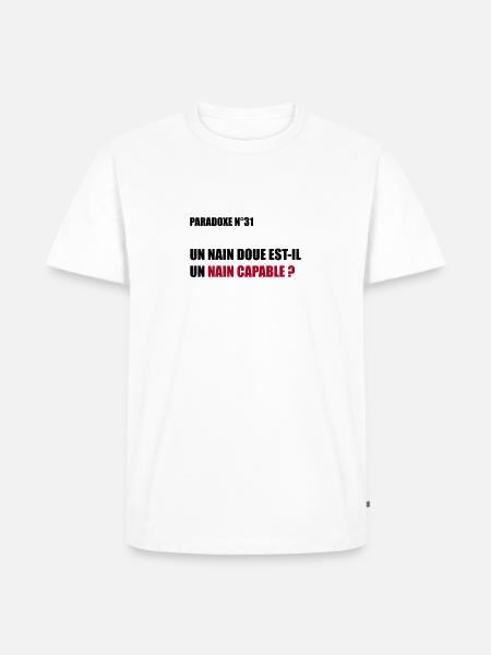 PARADOXE nain - T-shirt Premium bio Homme - blanc