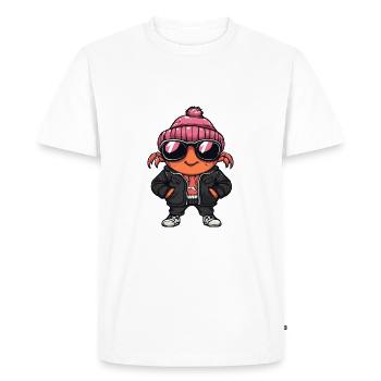 Crabe Crabe Hiver - T-shirt Premium bio Homme - blanc - Devant - Nico (187cm)