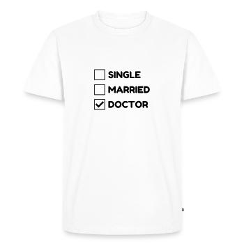 Doctor Arzt Médecin Docteur Medecine Life - Men's Premium Organic T-Shirt - white - Front - Nico (187cm)