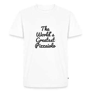 Pizza / Pizzaiolo / Pizza Chef / Pizzachef - Men's Premium Organic T-Shirt - white - Front - Nico (187cm)