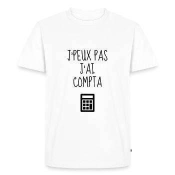 Accountant Accounting Buchhalter Comptable Compta - Men's Premium Organic T-Shirt - white - Front - Nico (187cm)