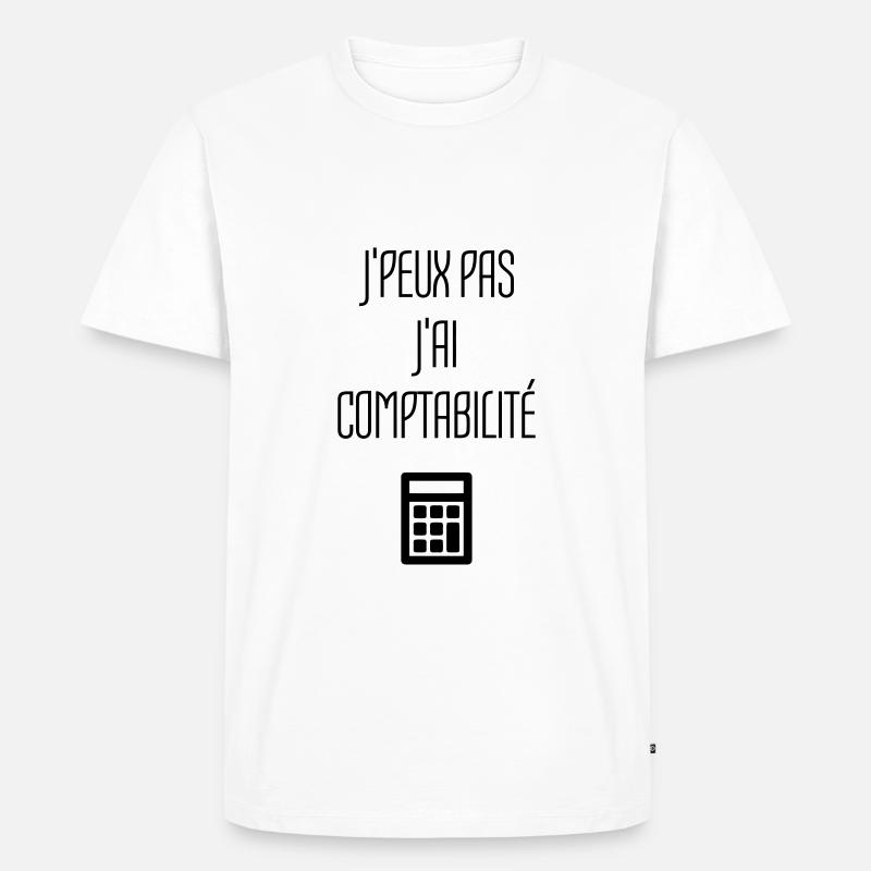comptable / comptabilité / compter / chiffre - T-shirt Premium bio Homme - blanc