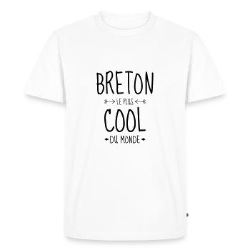 Bretagne / Breton / Bretonne / BZH / Breizh - Men's Premium Organic T-Shirt - white - Front - Nico (187cm)