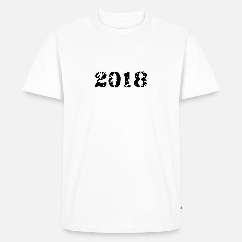 2018 - Männer Premium Bio T-Shirt - Weiß
