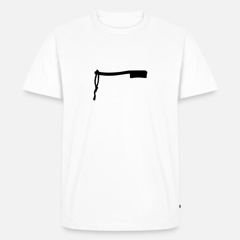 Boulderbrush - Männer Premium Bio T-Shirt - Weiß