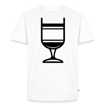 Simple boire verre - T-shirt Premium bio Homme - blanc - Devant - Nico (187cm)