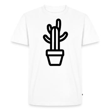 Cactus - T-shirt Premium bio Homme - blanc - Devant - Nico (187cm)