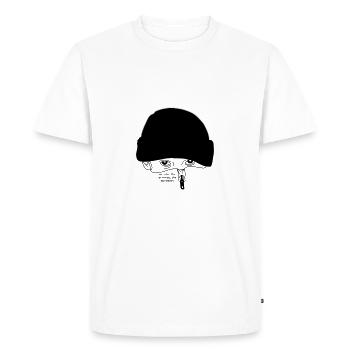 nous sommes les rues, le mouvement - T-shirt Premium bio Homme - blanc - Devant - Nico (187cm)