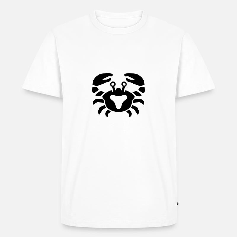 Sternzeichen Krebs - Männer Premium Bio T-Shirt - Weiß