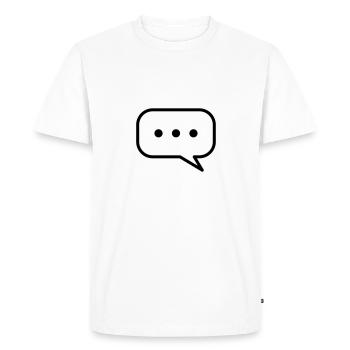 comment - Men's Premium Organic T-Shirt - white - Front - Nico (187cm)