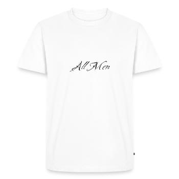 all men - T-shirt Premium bio Homme - blanc - Devant - Nico (187cm)