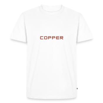 COPPER BRAND CLOTHING & ACCESSORIES - Men's Premium Organic T-Shirt - white - Front - Nico (187cm)