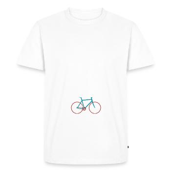 The More People I Meet The More I Love My Bicycle - Men's Premium Organic T-Shirt - white - Front - Nico (187cm)