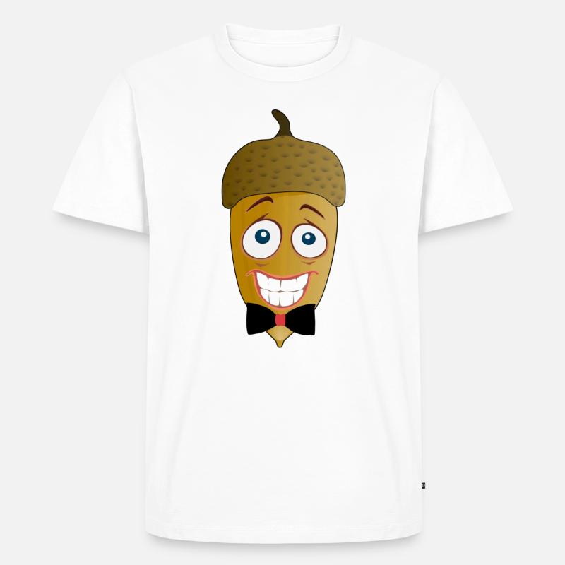 Eichel - Männer Premium Bio T-Shirt - Weiß