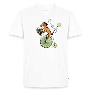 Time goes by - Men's Premium Organic T-Shirt - white - Front - Nico (187cm)