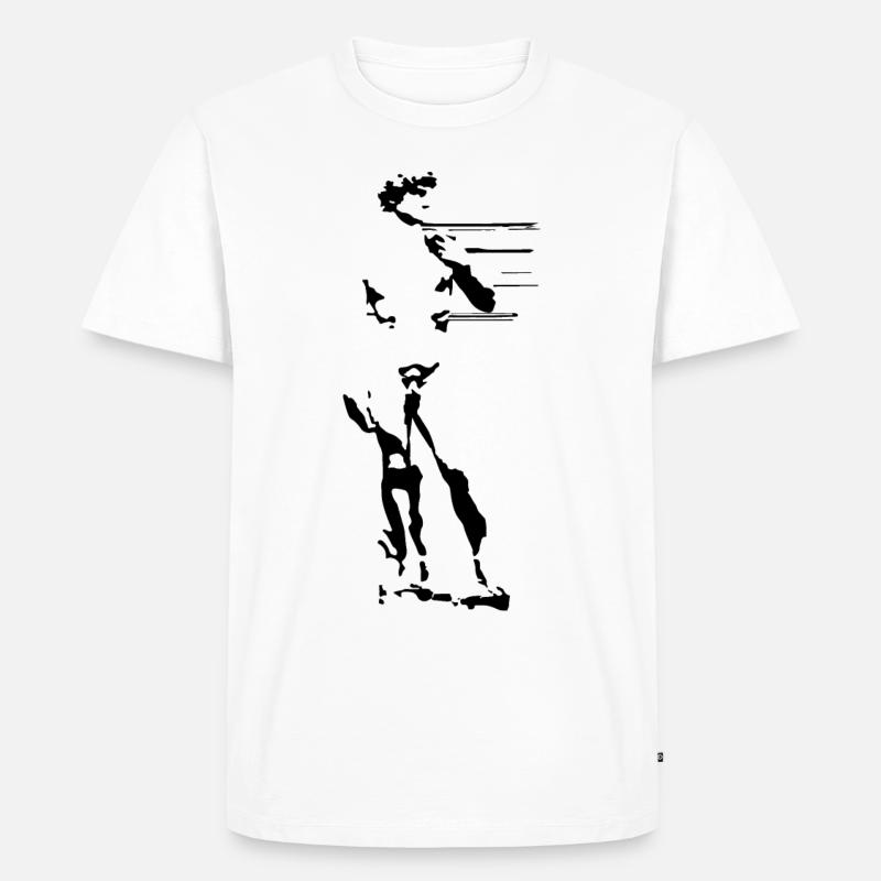 David - Männer Premium Bio T-Shirt - Weiß
