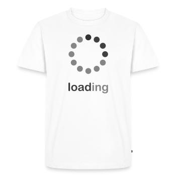 Please wait, I'm still Loading... - Men's Premium Organic T-Shirt - white - Front - Nico (187cm)
