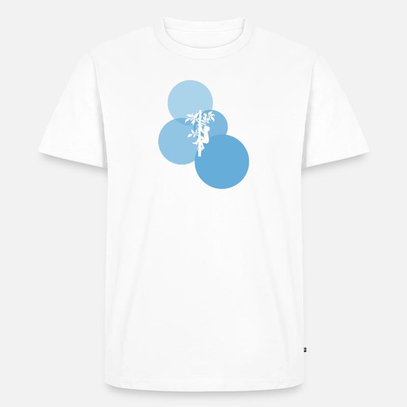 Klettern Kletterer Aufstieg - Männer Premium Bio T-Shirt - Weiß