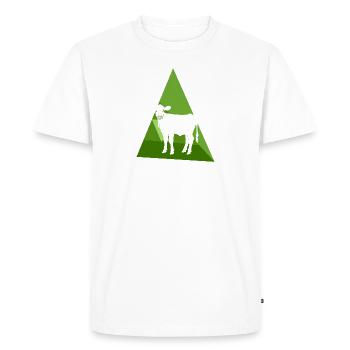 Viande végétalienne Bien-être animal - T-shirt Premium bio Homme - blanc - Devant - Nico (187cm)