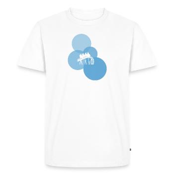 Montagnes russes, montagnes russes, Grande roue - T-shirt Premium bio Homme - blanc - Devant - Nico (187cm)