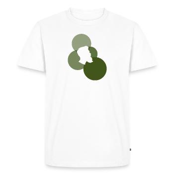 Barbe Moustache Monsieur - T-shirt Premium bio Homme - blanc - Devant - Nico (187cm)
