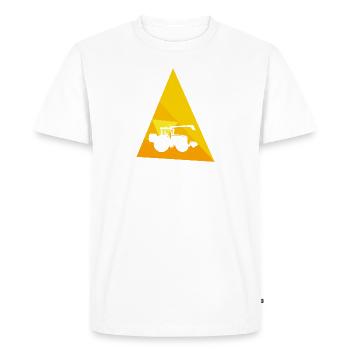 Moissonneuse-batteuse agricole agricole - T-shirt Premium bio Homme - blanc - Devant - Nico (187cm)