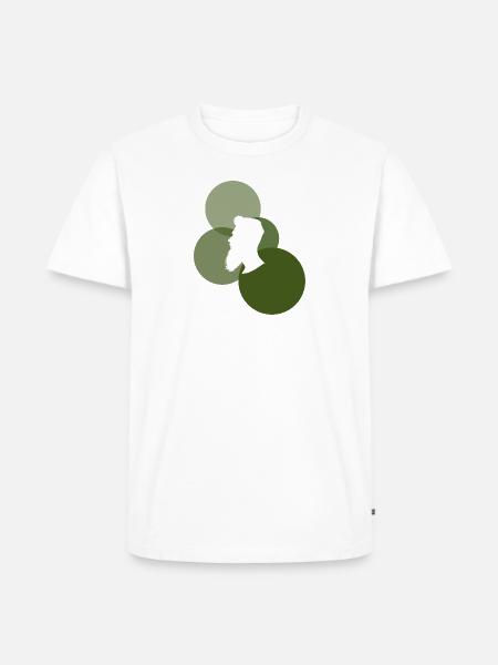 Schnurrbart Gesichtsbehaarung - Männer Premium Bio T-Shirt - Weiß